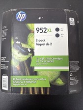 HP 952XL N9K29BN Black Ink Cartige - 2 Pieces Warrenty Expired