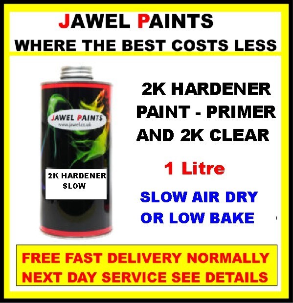 2 Pack Hardener Slow Low/ Bake-Air Dry 1 Litre for 2k Paint, Prime &  Lacquer