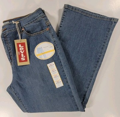 NEW LEVI'S 512 Perfectly Slimming Boot Cut Stretch Jeans Womens 16 Petite Short