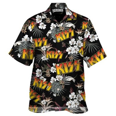 Kiss Rock Music Band Authentic Unisex Hawaiian Shirt Summer Vacation