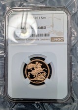 2015 Royal Mint UK Gold Proof Full Sovereign 5th Portrait NGC PF70 Ultra Cameo