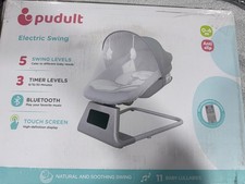 pudult Baby Swing, Electric Baby Rocker for Newborns with 3 Timer Functions, 5 R
