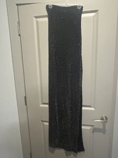 black sparkly high slit dress, small, excellent condition!
