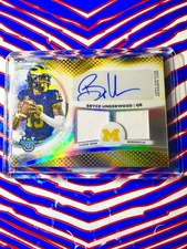 2025 Bowman University Best Bryce Underwood Dual Relic Auto #DRA-BU Michigan