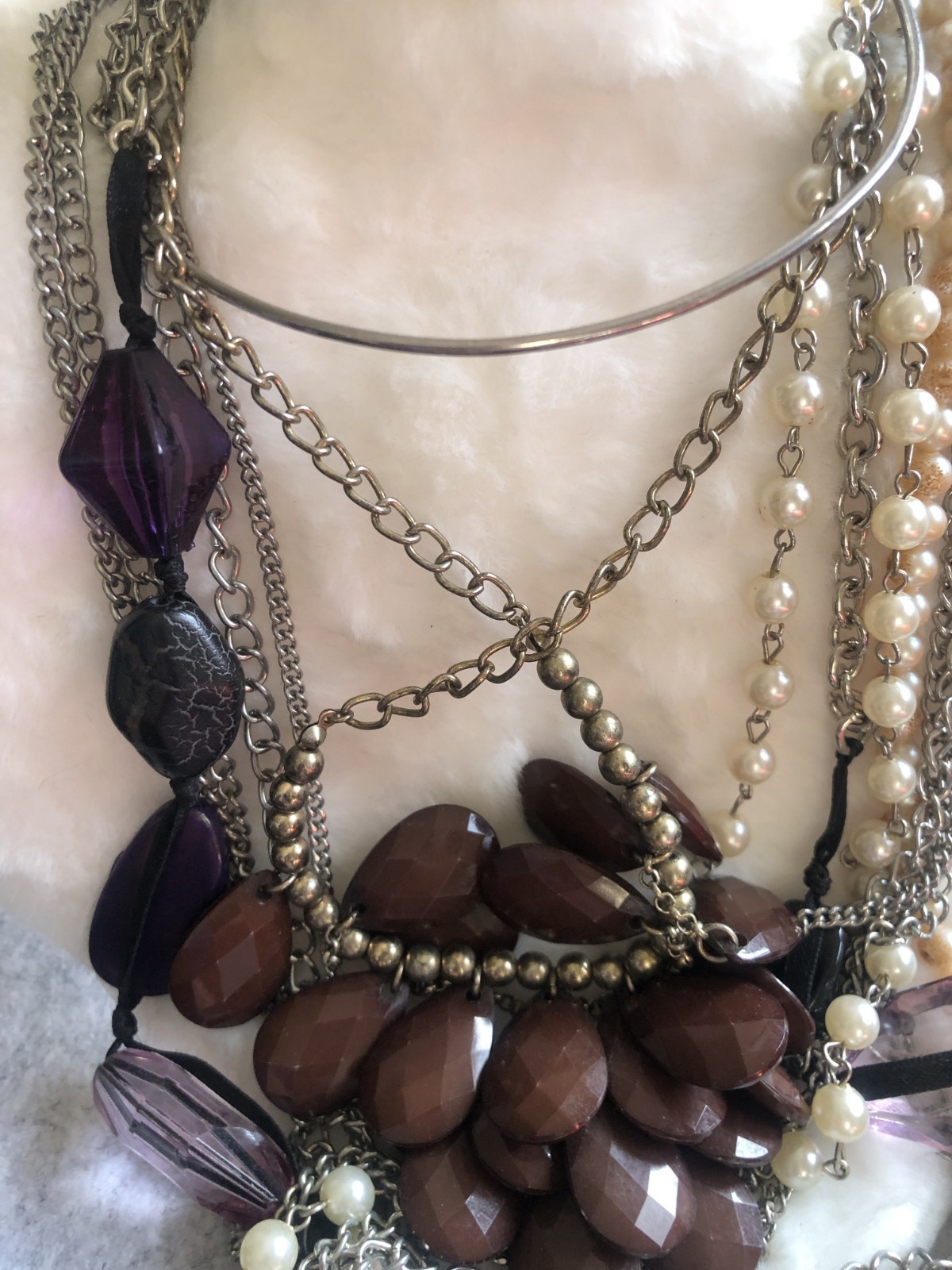 Bundle Multi-Strand Beaded Statement Necklaces - image 2