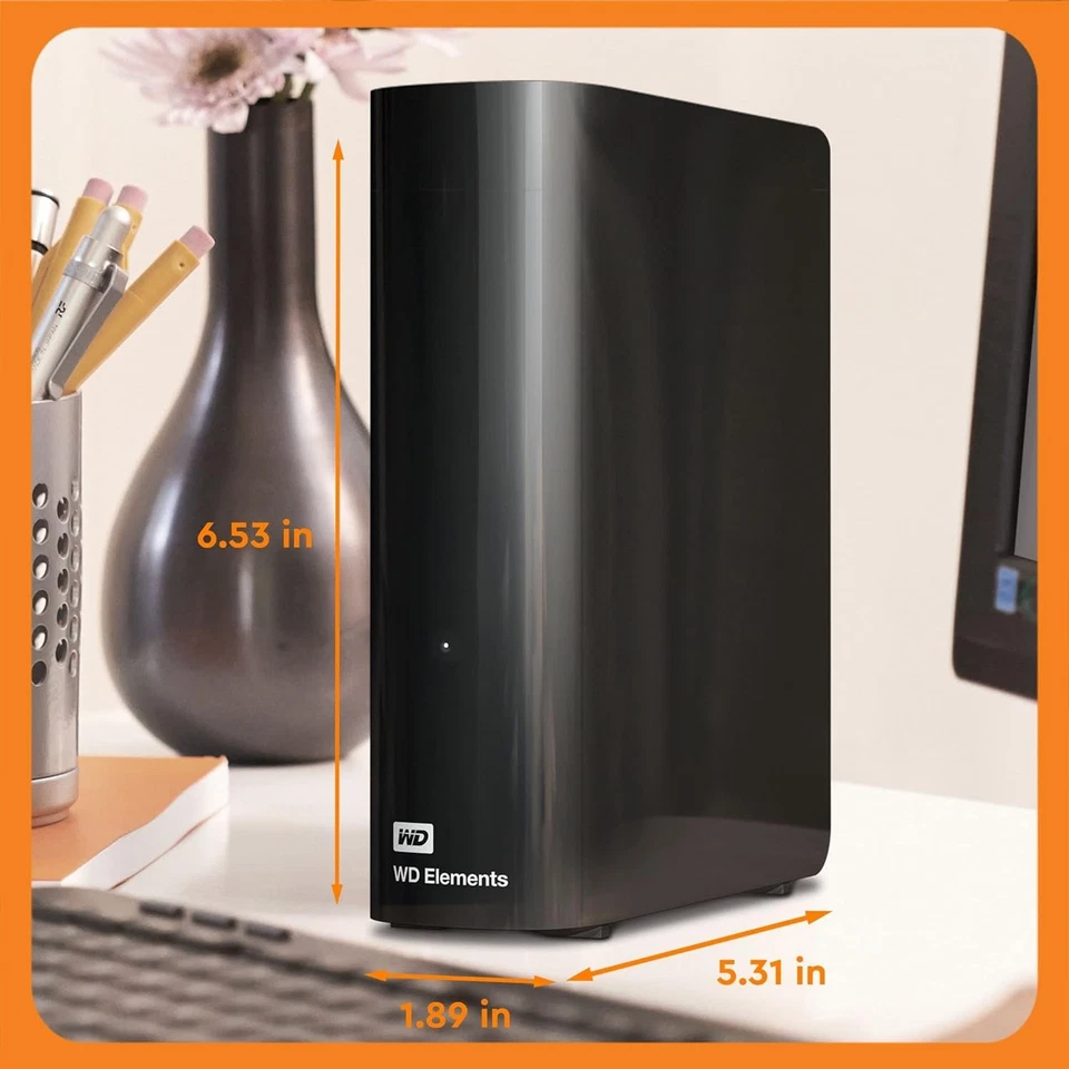 WD 6TB Elements Desktop External Hard Drive - USB 3.0 - Image 4 of 4