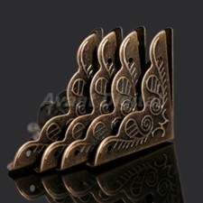 12X Antique Jewelry Wine Box Wooden Case Corner Protector Guard with Nails