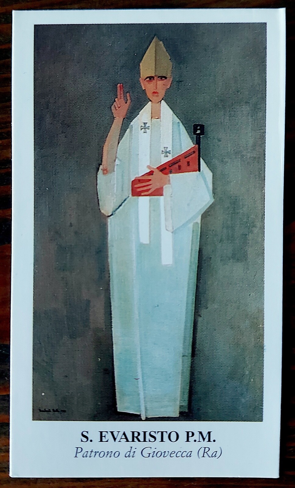 SANTINO S. EVARISTO PAPA E MARTIRE PATRONO DI GIOVECCA RAVE NNA @ RARISSIMO @