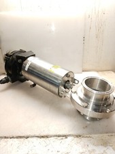 ASCO 3" STAINLESS SANITARY BUTTERFLY VALVE WITH POSITIONER VR3C2YAA2N0A