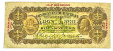 AUSTRALIA 1928 TEN 10 SHILLING ,RIDDLE/HEATHERSHAW, Full Colour, "B-25 " RARE