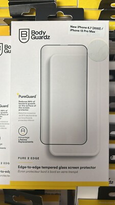 BodyGuardz Tempered Glass Screen Protector for iPhone 13 Pro Max & 14 Plus 6.7''