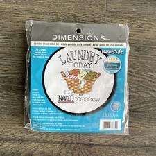 Dimensions Counted Cross Stitch Kit Laundry Today or Naked Tomorrow Wall Hanging