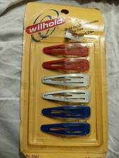 Vintage Wilhold Pack of 6 Barrettes The Sleepees Clip For Fine Hair 3961