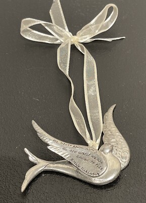 Emily Dickinson Dove Ornament-We Never Know How Good We Are Called To Rise