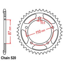 RK 39T Rear Sprocket for Suzuki GS500 2001-2013