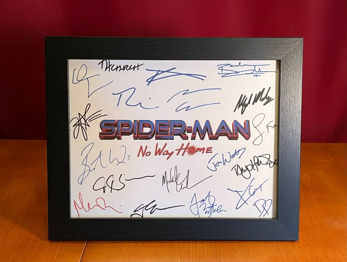 Spider-Man: No Way Home Title Card Cast-Signed- 8.5 x 11
