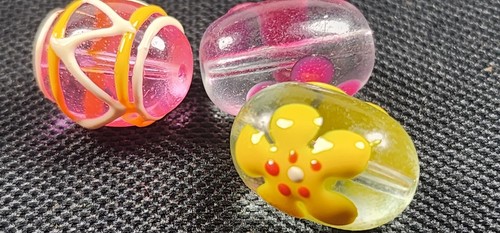 13 LOOSE BEADS 6mm to 16mm MULTI-COLOR glass BEADS JEWELRY CRAFT MAKING Vintage