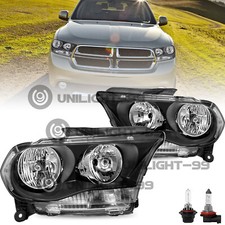 Wbulbs Lhht Side For 2011-2013 Dodge Durango Headlights Black Housing Assembly Wbulbs Lhht Side For 2011-2013 Dodge Durango Headlights Black Housing Assembly