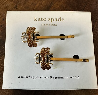 Kate Spade Vintage Queen Bee Gold Hair Pin Set
