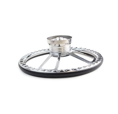 Sky Blue Boat Steering Wheel 14 Inch Aluminum With Installation