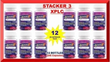 Stacker 3 XPLC 3, 240ct 12 Bottles x 20ct for Weight Loss & Energy Exp 12/2028