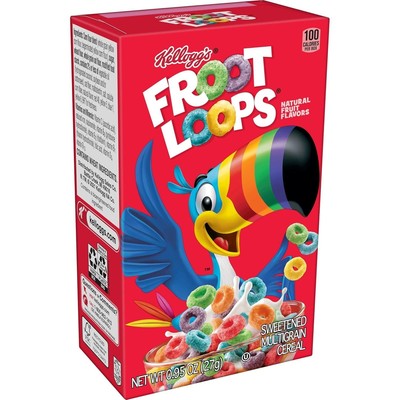 Kellogg's Fruity Breakfast Cereal - 70 Individual .95oz Boxes for Convenience