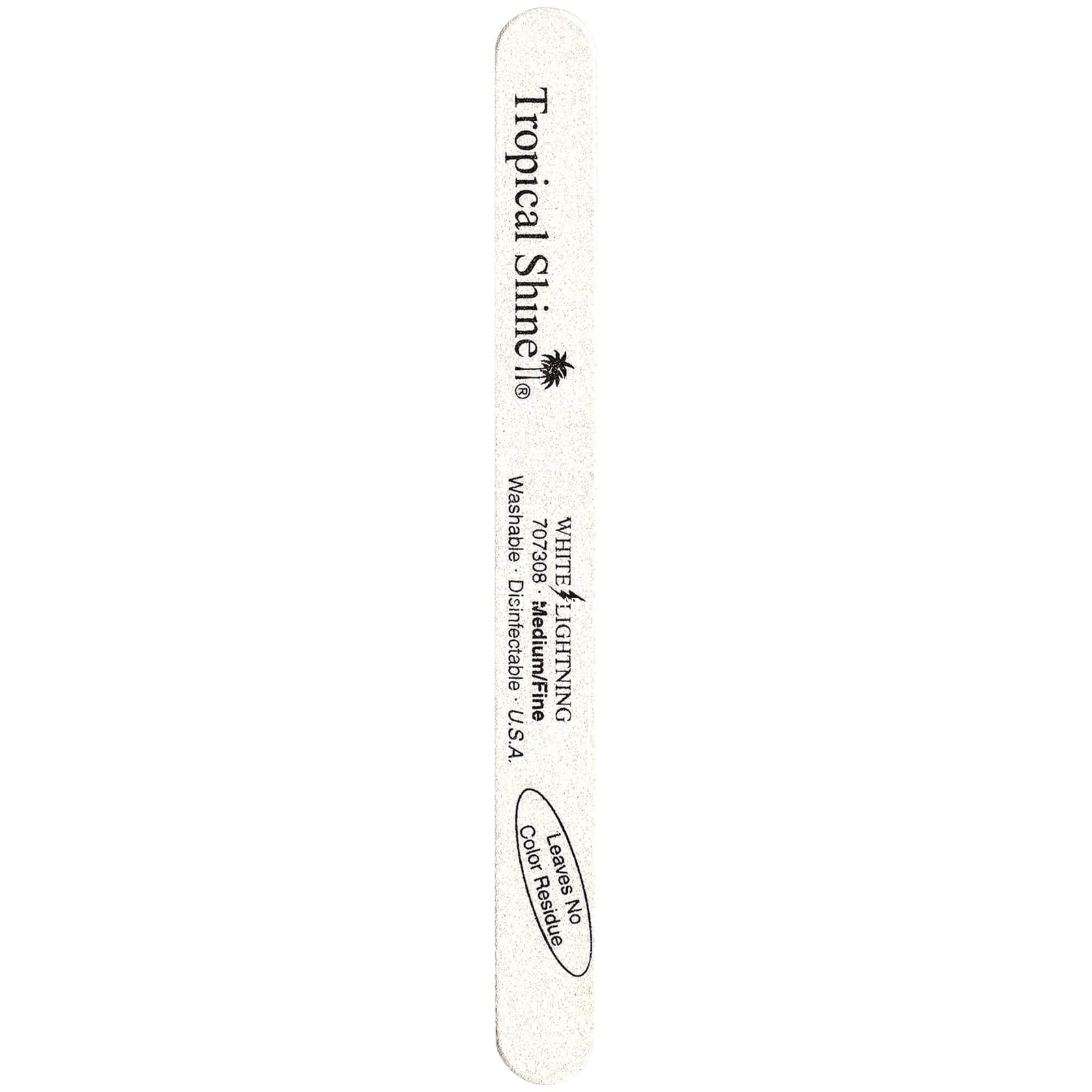 Tropical Shine White Lightening Fine/Medium Grit Nail File - 180/240 Grit