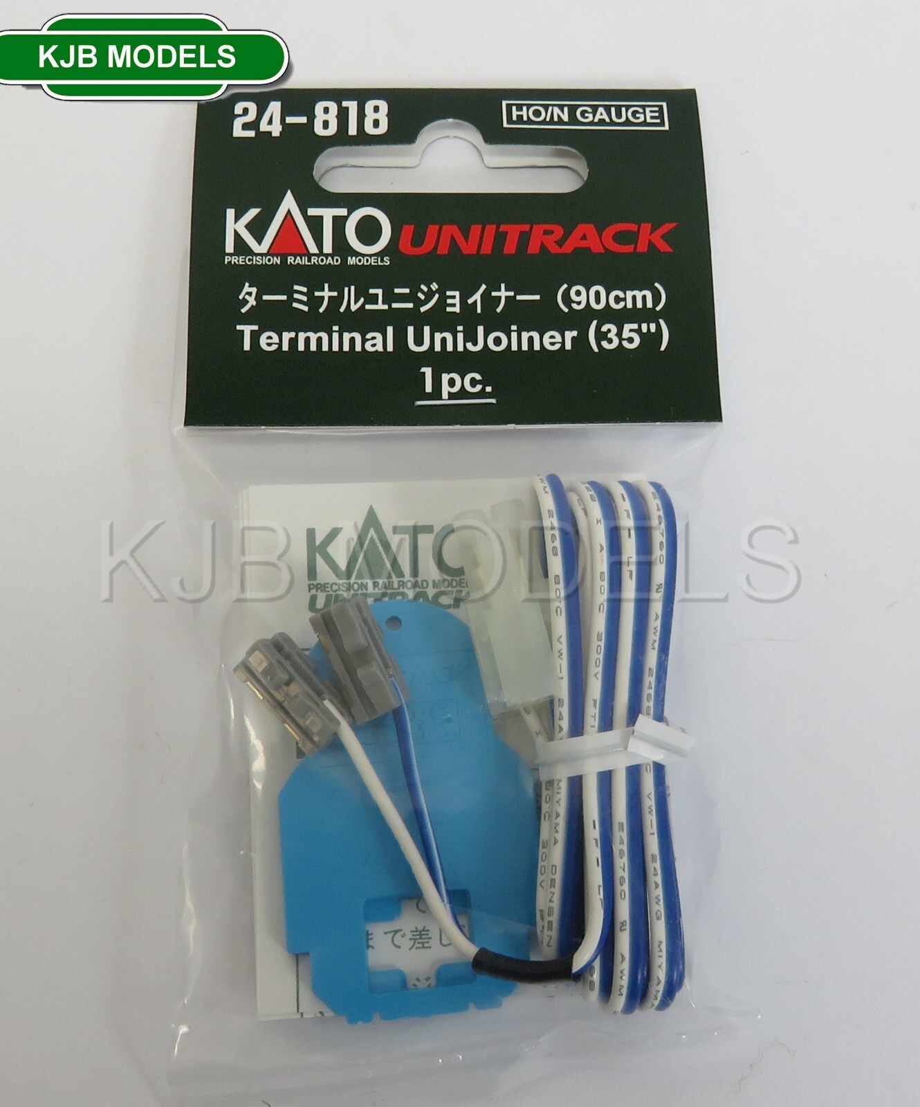 HO / N Gauge KATO 24-818 Unitrack Power Feed With Rail Joiners 90cm