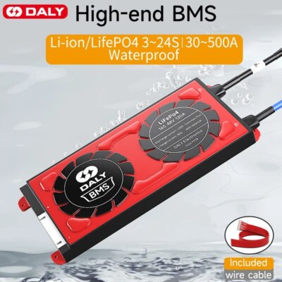 DALY Smart BMS 12V-60V 3S-24S 30A-500A Li-ion LiFePO4 18650 Active Balance