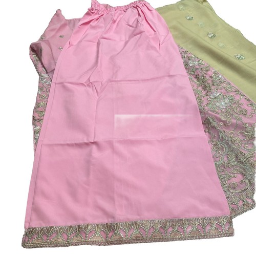 New 3pc Stitched Wedding/ Party/ Bridal Heavy Emb Pure Chiffon Suit. UK 12/ M - Picture 9 of 13