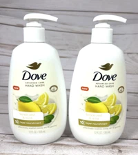 Dove Advanced Care Lemon Zest & Mint Hand Wash 12oz (2 pack)