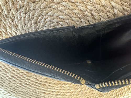 Wallet COMME DES GARCONS Bi-fold wallet Leather Black Plain Men's - Picture 6 of 7