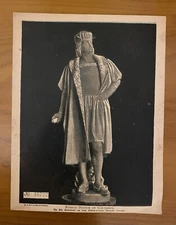 1891 Columbus Statue Premium Before Placed In Columbus Circle Newspaper Premium