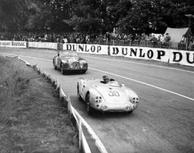 Johnny Claes Pierre Stasse Porsche 550 4 1500 RS Spyder 1954 Racing Old Photo 3