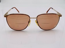 Vintage Papagailo 22M Brown Gold Oval Sunglasses FRAMES ONLY Korea