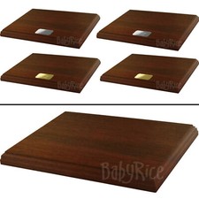 Base de exhibición y placa de zócalo de grano de madera oscura chapa de caoba tamaño 8x6 8x10 10x12