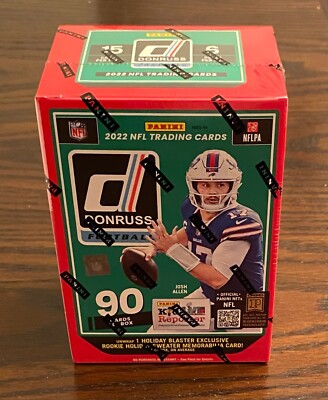 2022 Panini Donruss Football Trading Card Holiday Blaster Box - 1 Rookie Sweater