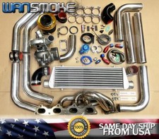 Black For 1989 Volvo 740 940 B234f 16v T3t4 Turbo Kit Manifold Intercooler Bov Black For 1989 Volvo 740 940 B234f 16v T3t4 Turbo Kit Manifold Intercooler Bov