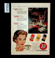 1955 A&P Food Stores Grocery Real Coffee Quality Vintage Print Ad 34557