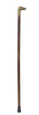 Vintage Victiorian Style Brass Greyhound Head Handle Walking Stick Cane 35.5"