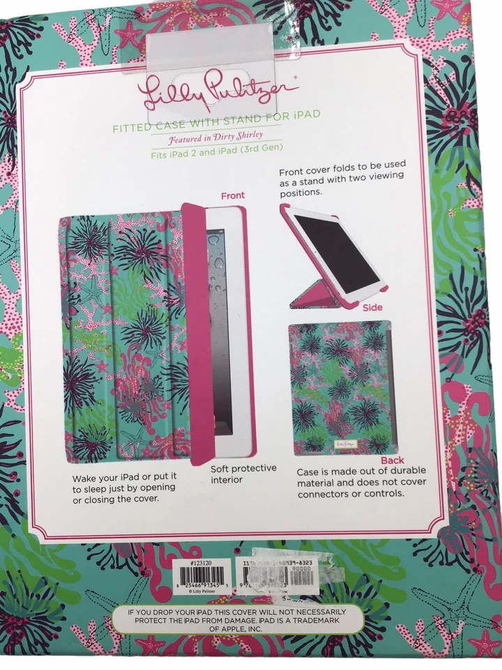 Funda protectora para iPad Lilly Pulitzer compatible con iPad 2, iPad 3ª generación, diseño coral nueva en caja Foto 3 de 4