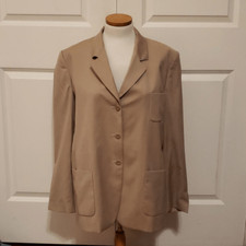 Bernard Zins Paris Women's Cream Blazer Jacket Size 14