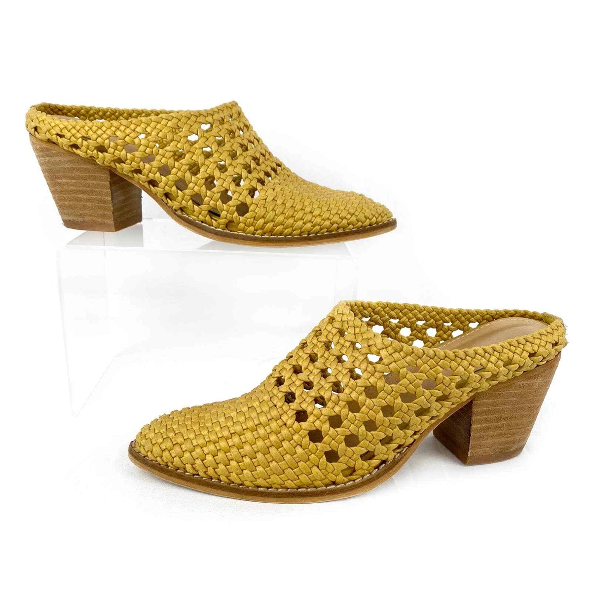 Woven pointed best sale mules