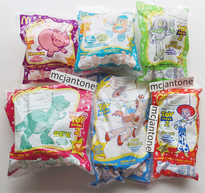 MIP SET 6 McDonald's 1999 TOY STORY 2 CANDY DISPENSER Buzz Woody