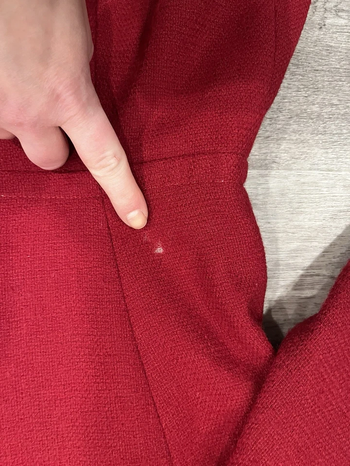 Chaqueta Blazer De Colección YSL Talla 36 Rive Gauche Francia Roja Para Mujer Botones Dorados Formal Foto 4 de 4