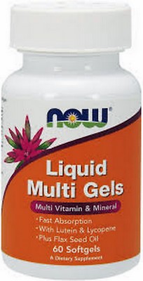 NOW LIQUID MULTI GELS 60 Softgels - FRESH PHARMACY STOCK --