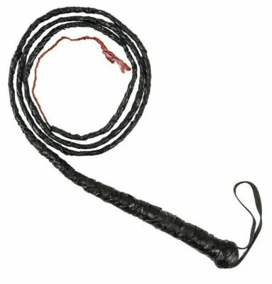 FORUM NOVELTIES Gothic Leather BULL WHIP Cosplay Cowboy Halloween Costume Prop Fetish Weapon-6ft