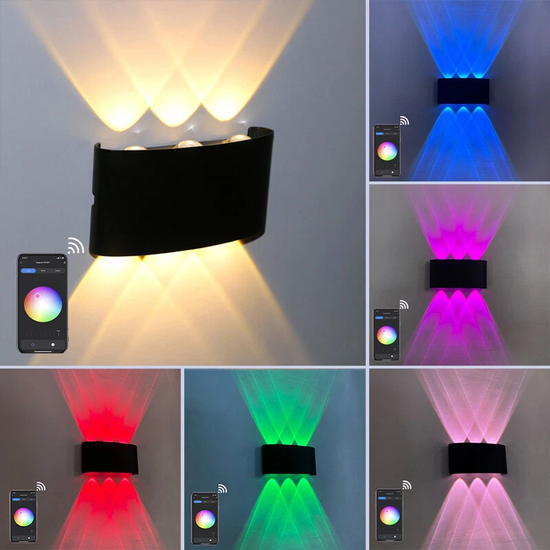 Smart LED Outdoor Light Up Down Wall Lamp Fixture APP Control
