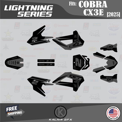 Graphics Kit for COBRA CX3E CX 3E (2025) Lightning Series - SMOKE