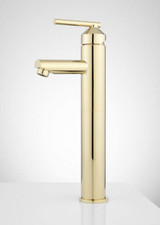 Signature Hardware Elvan Single Hole Vessel Faucet Polished Brass No Drain GC1